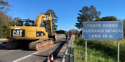 Ponte sobre a várzea do Rio Vacacaí, na BR-392, em Santa Maria, está com o trânsito liberado