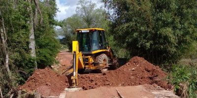 Força-tarefa recupera pontes no interior de Camaquã danificadas pelas chuvas