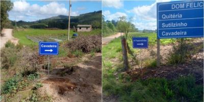 Prefeitura de Dom Feliciano instala placas de identificação em estradas do interior