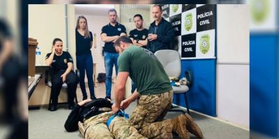 Policiais civis participam de curso de atendimento pré-hospitalar tático em Camaquã