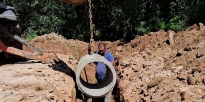 Prefeitura de Sentinela do Sul realiza obra de manutenção em bueiro da zona rural