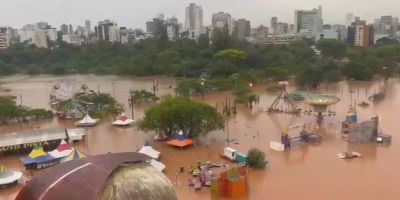 Rio Taquari transborda e provoca inundações em ruas de Lajeado