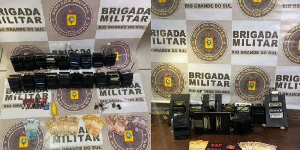 Brigada Militar apreende equipamentos e dinheiro em operação contra jogos de azar em Camaquã e São Lourenço do Sul