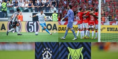 Grêmio é goleado pelo Atlético-MG fora e Inter vence o Bragantino em casa