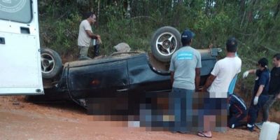 Motorista fica ferido em capotamento no interior de Camaquã