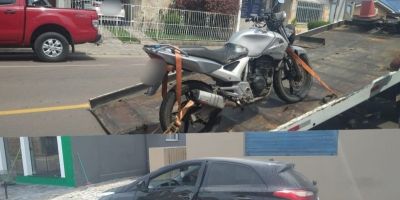 Colisão entre carro e motocicleta deixa uma pessoa ferida no centro de Camaquã