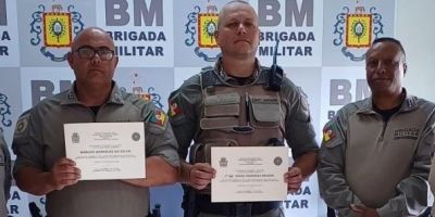 Sargentos da Brigada Militar de Camaquã são promovidos e recebem homenagem pelo comandante do 30º BPM