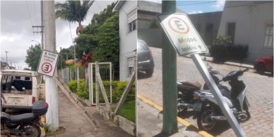 Divisão de Trânsito realiza recolocação de placas vandalizadas em diversos pontos de Camaquã