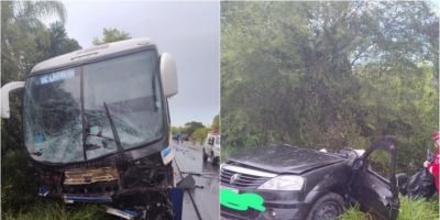 Jovem de 23 anos morre em colisão entre carro e ônibus em Charqueadas