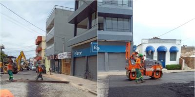 Corsan conclui colocação de asfalto em via do centro de Camaquã