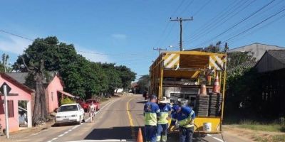 Nova sinalização de trânsito é feita na Vila Aurora em Camaquã