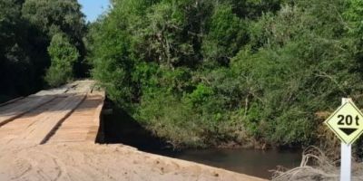 Nova ponte é construída em Amaral Ferrador para garantir mais segurança aos motoristas