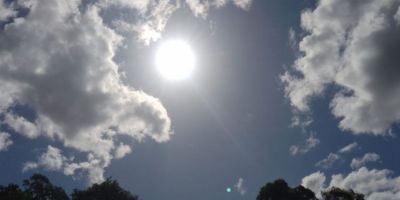 Quarta-feira será de tempo firme e sol com algumas nuvens em Camaquã