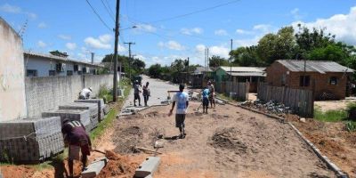 Calçamento do bairro Arroio Teixeira está em fase de conclusão em Tapes