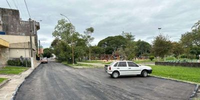 Pavimentação asfáltica é concluída na Rua Osvaldo de Souza Gomes em Camaquã