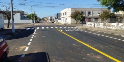 Prefeitura realiza pinturas em sinalizações de rua do centro de Camaquã   