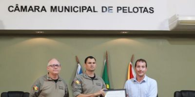 PM recebe homenagem por intervir em caso de violência doméstica em Pelotas