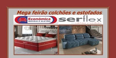 Venha aproveitar o mega feirão de colchões e estofados na Econômica Móveis e Eletro