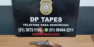 Arma é apreendida e homem detido no interior de Sentinela do Sul