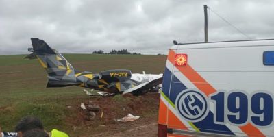 Avião sai de pista após pouso no Aeroporto Comandante Kraemer, em Erechim