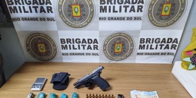 Adolescente é apreendido com drogas e arma de fogo em Camaquã