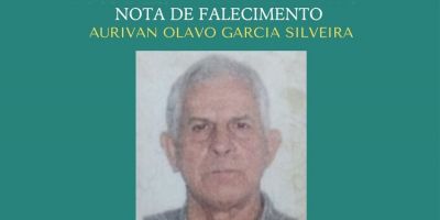 OBITUÁRIO: Nota de Falecimento de Aurivan Olavo Garcia Silveira, de 71 anos