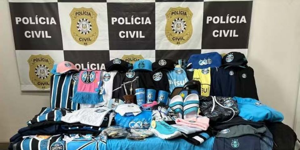 Polícia Civil recupera produtos oficiais roubados da loja do Grêmio