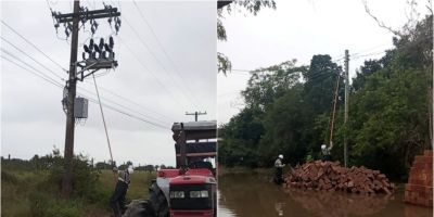 CEEE Equatorial religa energia elétrica em áreas dos bairros Caramuru e Cibislândia, em Arambaré