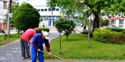Infraestrutura intensifica trabalhos de limpeza e manutenção no centro de Camaquã