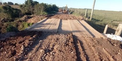 É finalizada reforma da ponte na Várzea do Buchaim no interior de Camaquã