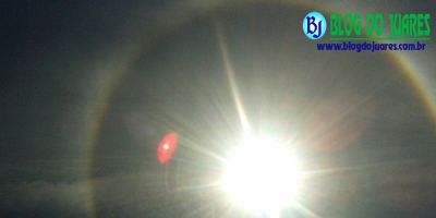 Fenômeno em volta do sol chama a atenção dos camaquenses na tarde desta segunda