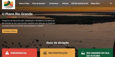 Governo do RS lança site do Plano Rio Grande