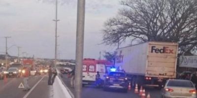 Idosa morre após ser atropelada em rodovia federal em Santa Maria