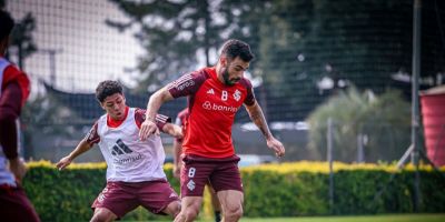 Inter se prepara para enfrentar o Atlético-GO pelo Brasileirão   