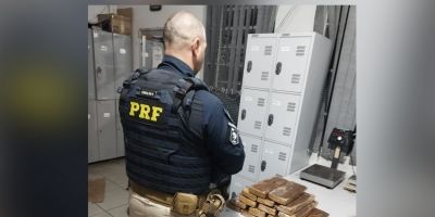 PRF prende mulher transportando 15 kg de maconha dentro de mala em Pelotas