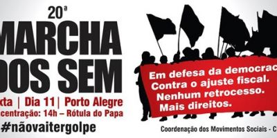CUT-RS reforça 20ª Marcha dos Sem que ocorre dia 11 em Porto Alegre