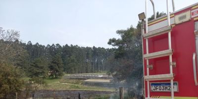 Bombeiros apagam incêndio em vegetação no interior de Tapes  