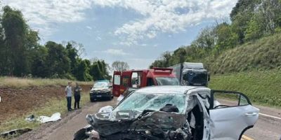 Homem e cão morrem em grave acidente de trânsito no Norte do RS