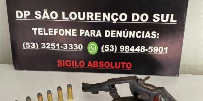 Polícia Civil apreende revólver em São Lourenço do Sul