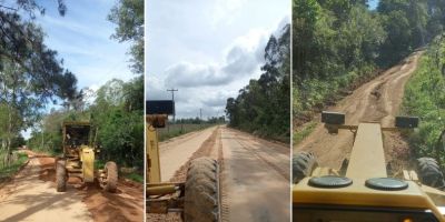 Prefeitura de Camaquã realiza melhorias em estradas do interior