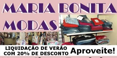 PUBLICIDADE: Maria Bonita Modas / Camaquã/RS