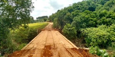 Transportes constrói mais uma ponte no interior de Camaquã