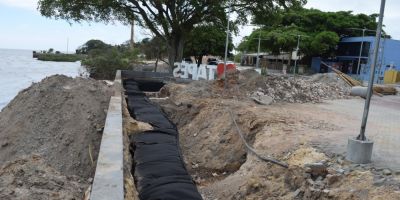 Praça da Orla está sendo revitalizada em Tapes