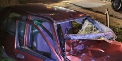 Colisão frontal entre carro e carreta deixa motorista ferido em Canguçu