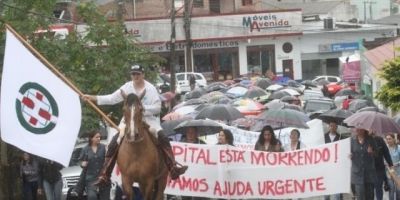 Manifestação pede apoio para evitar fechamento do Hospital de Canguçu