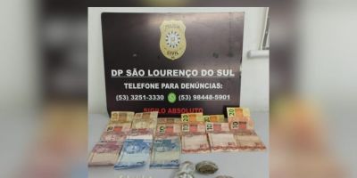 Jovem de 19 anos é preso por tráfico de drogas em São Lourenço do Sul