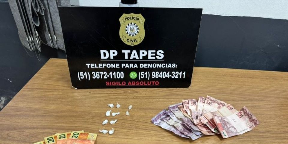 Mulher de 25 anos é presa por tráfico de drogas em Tapes