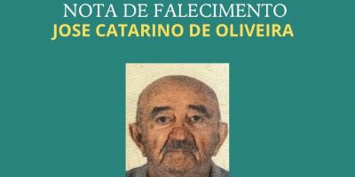 OBITUÁRIO: Nota de Falecimento de José Catarino de Oliveira, o "Baiano", de 90 anos