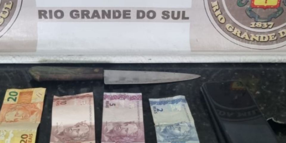 Homem é preso em flagrante após roubar pedestre no centro de Camaquã