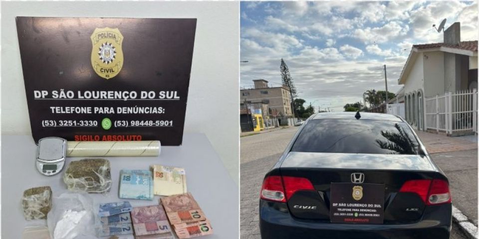 Homem de 30 anos é preso por tráfico de drogas em São Lourenço do Sul